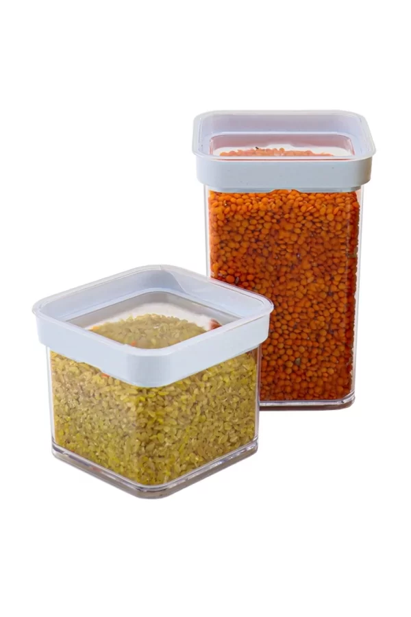 Vakumlu Kare Saklama Kabı - 1 Litre
