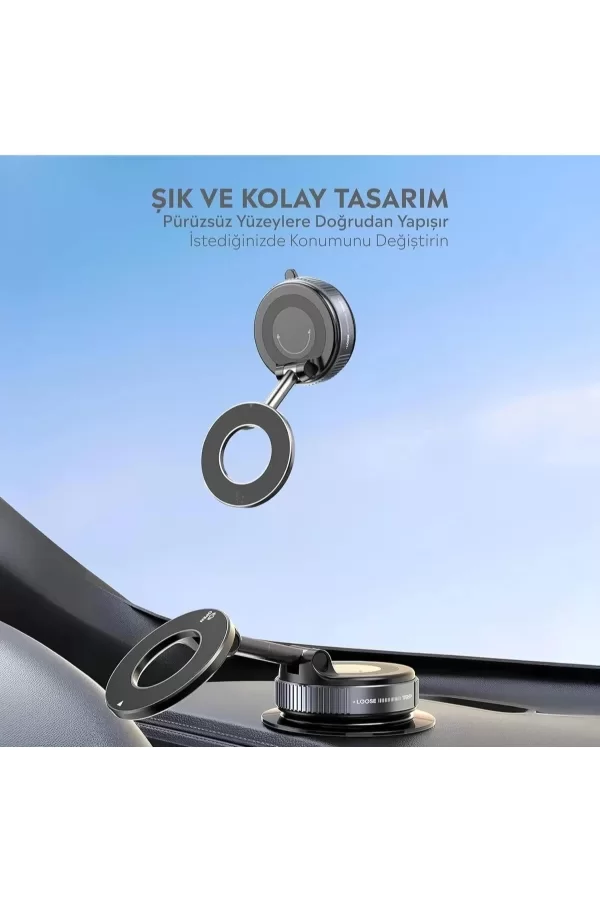 Vakumlu Manyetik Araç İçi Telefon Tutucu