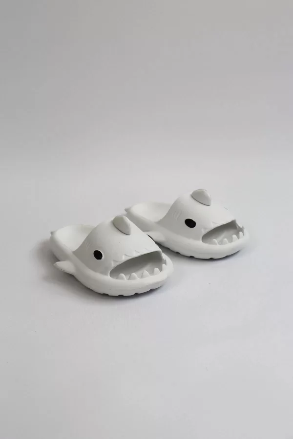 WG500 Köpekbalığı Beyaz Unisex Tam Ortopedik Terlik Shark Slides