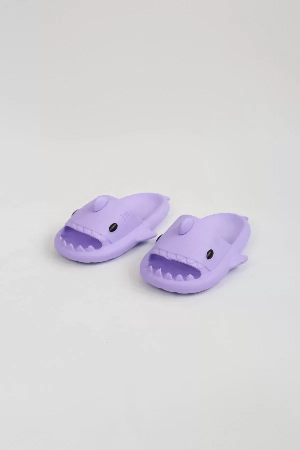 WG500 Köpekbalığı Mor Unisex Tam Ortopedik Terlik Shark Slides