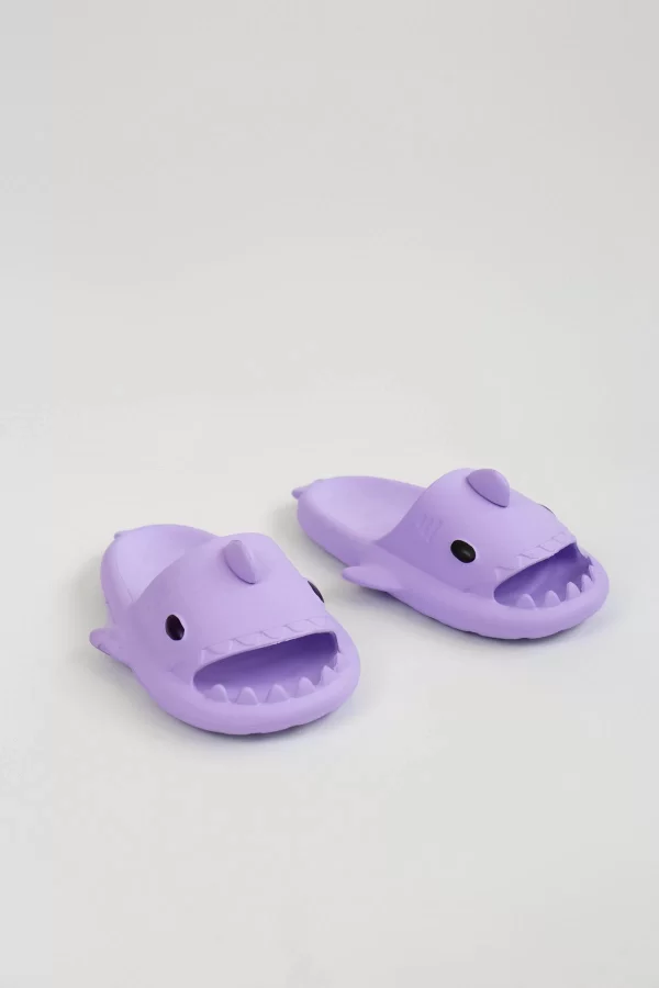 WG500 Köpekbalığı Mor Unisex Tam Ortopedik Terlik Shark Slides