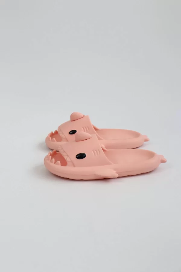 WG500 Köpekbalığı Pembe Unisex Tam Ortopedik Terlik Shark Slides