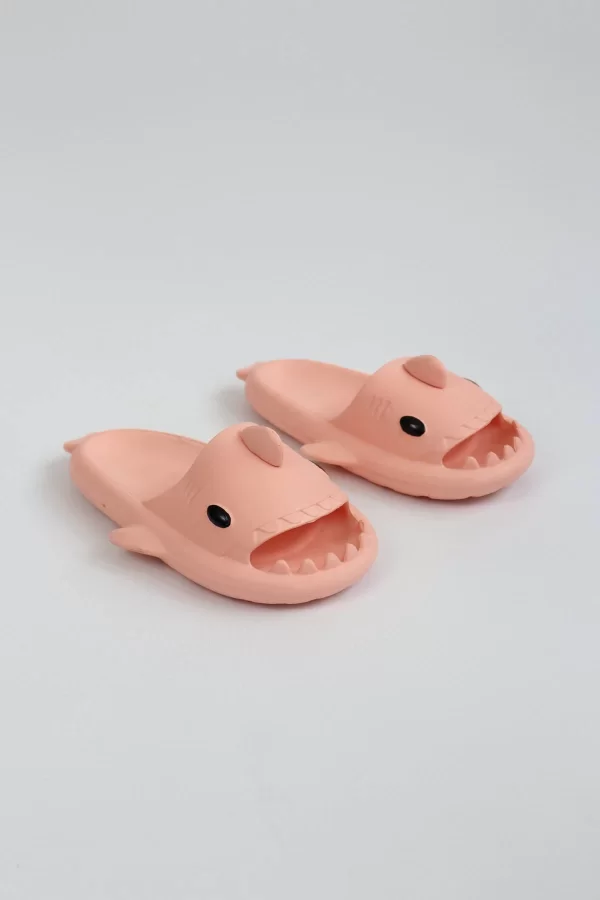 WG500 Köpekbalığı Pembe Unisex Tam Ortopedik Terlik Shark Slides