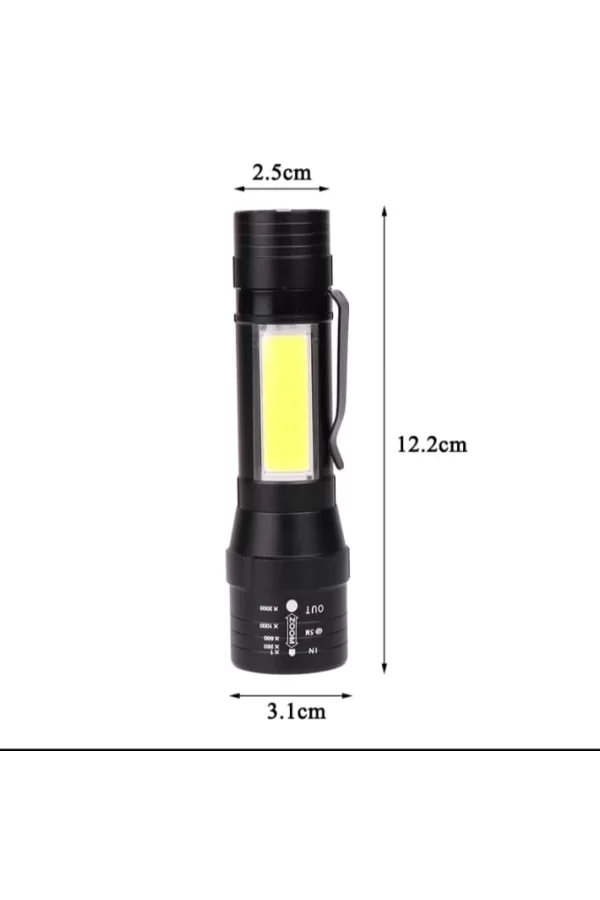 Wuben Wb-017 Zoomlu Şarjlı Cob Led Güçlü El Feneri