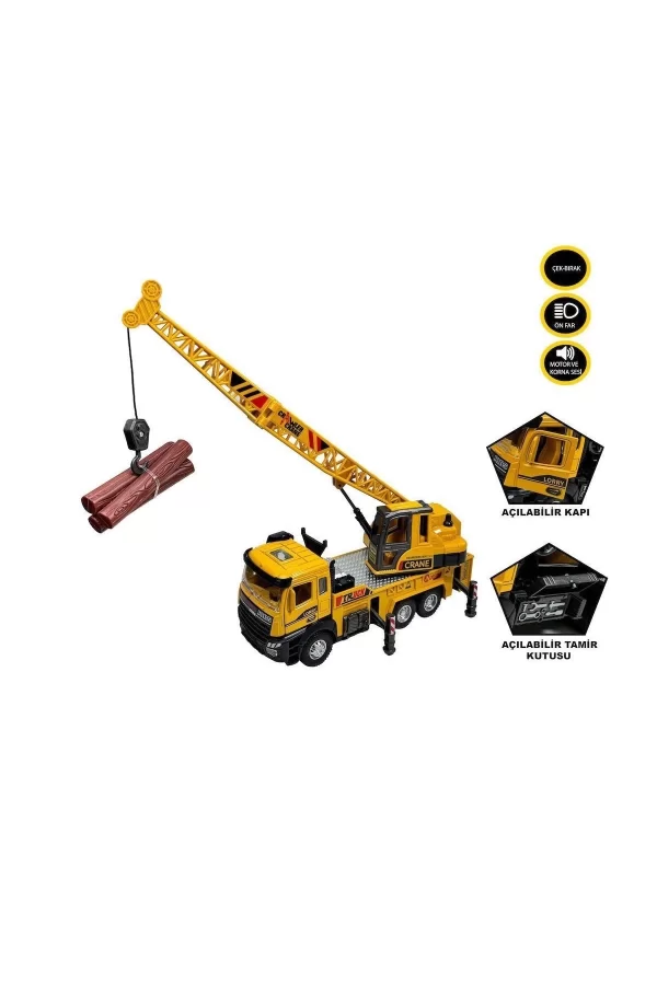 Xx992-02ab Çek Bırak Işıklı Ve Sesli Kule Vinç 1:28 -vardem Oyuncak