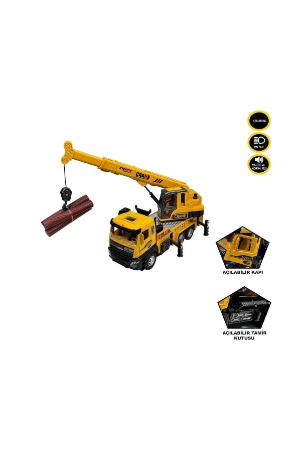 Xx992-02ab Çek Bırak Işıklı Ve Sesli Kule Vinç 1:28 -vardem Oyuncak