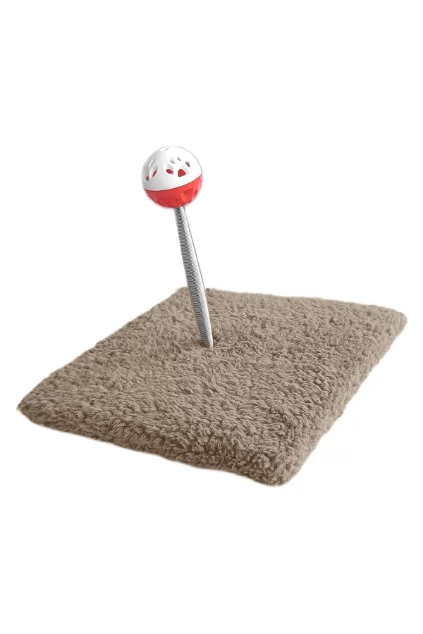 Yaylı Toplu Hacıyatmaz Kedi Aktivite Oyuncağı 16-20 cm Taba