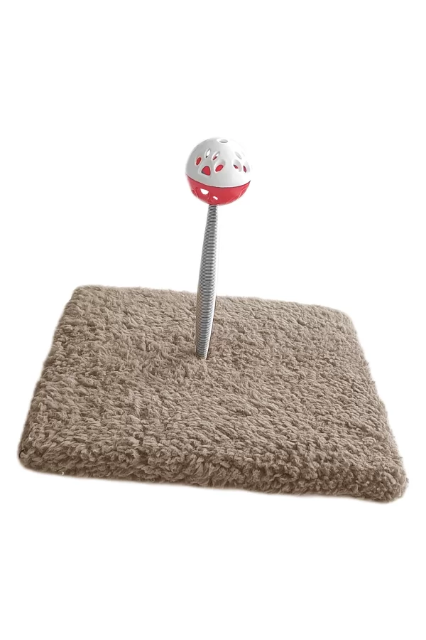 Yaylı Toplu Hacıyatmaz Kedi Aktivite Oyuncağı 16-20 cm Taba