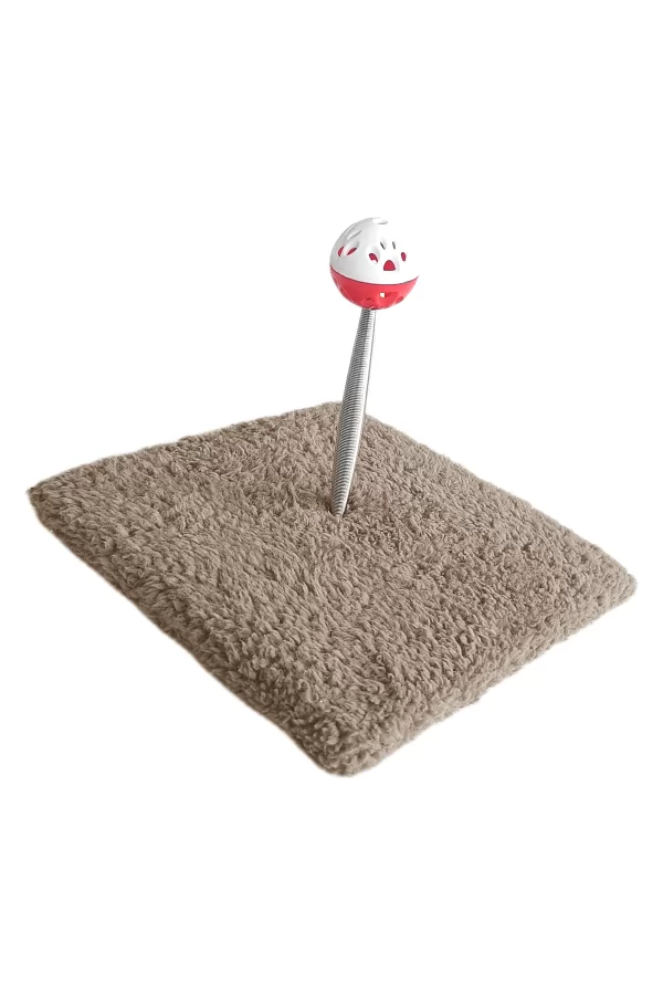 Yaylı Toplu Hacıyatmaz Kedi Aktivite Oyuncağı 16-20 cm Taba