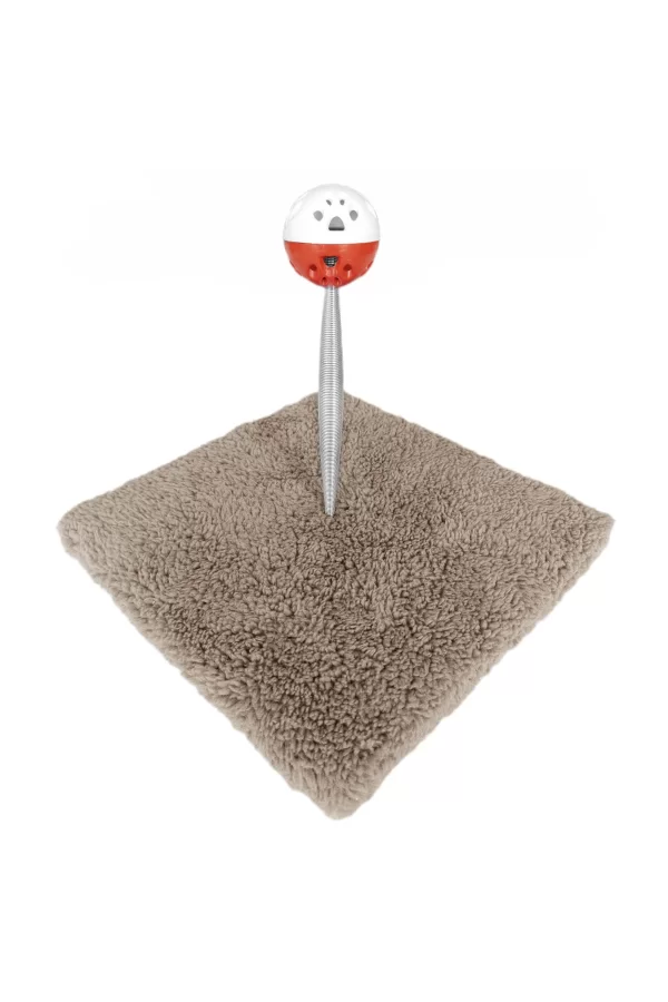 Yaylı Toplu Hacıyatmaz Kedi Aktivite Oyuncağı 16-20 cm Taba
