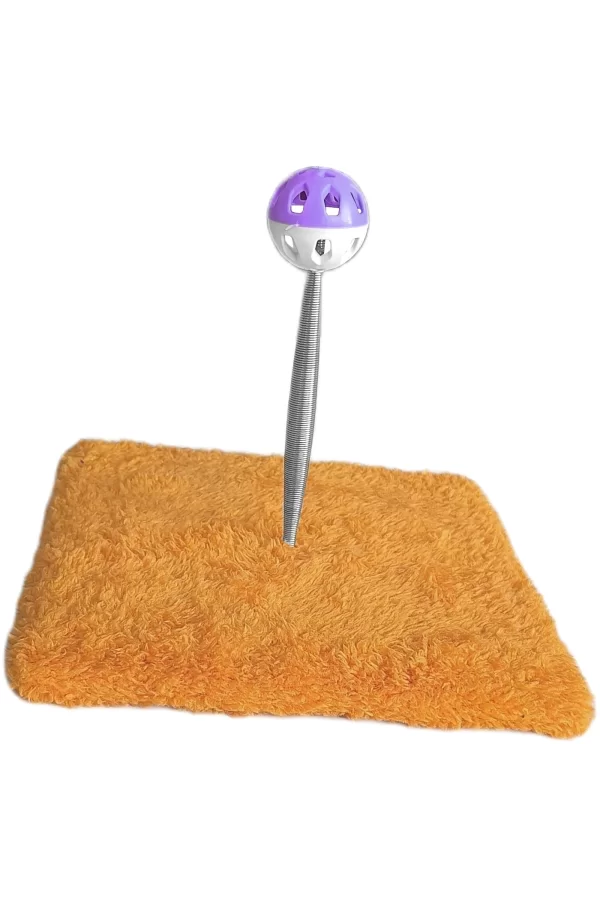 Yaylı Toplu Hacıyatmaz Kedi Aktivite Oyuncağı 16-20 cm Turuncu