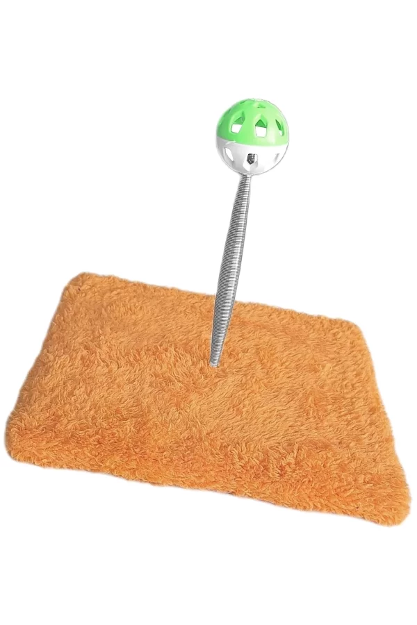 Yaylı Toplu Hacıyatmaz Kedi Aktivite Oyuncağı 16-20 cm Turuncu