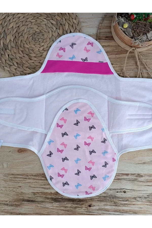 Luz&Pos Yenidoğan İlk Baharın Ceylanı Nakışlı Çıt Çıt Kapama Bebek Kundak Pembe