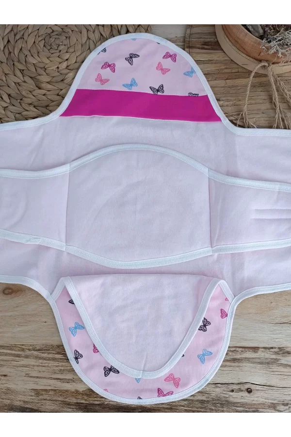 Luz&Pos Yenidoğan İlk Baharın Ceylanı Nakışlı Çıt Çıt Kapama Bebek Kundak Pembe