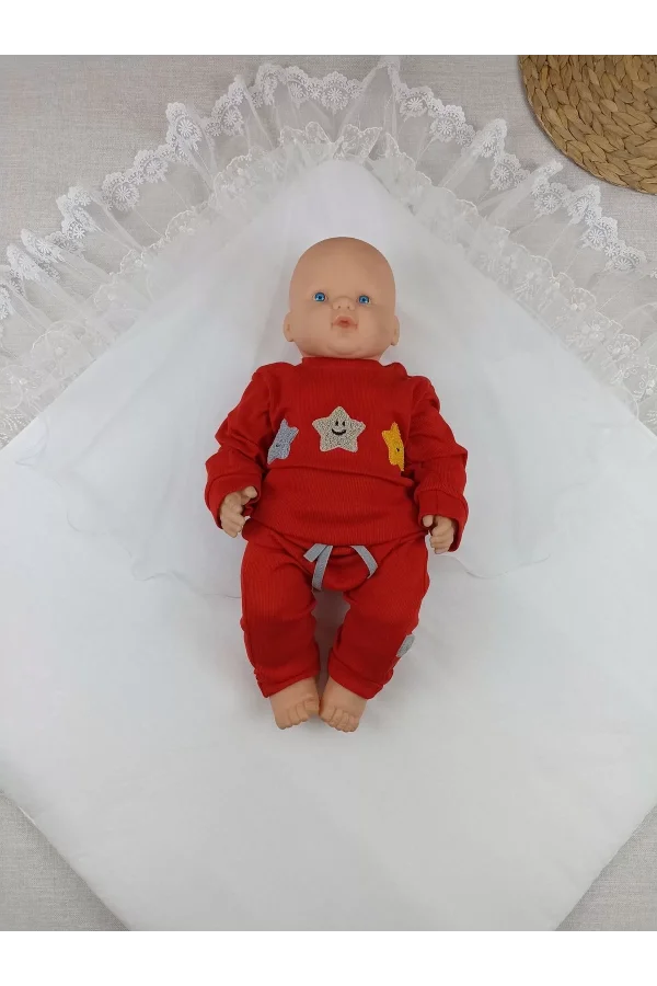 Luz&Pos Yenidoğan İpek Pamuklu İnci Lüks Kundak Bebek Battaniyesi Ekru