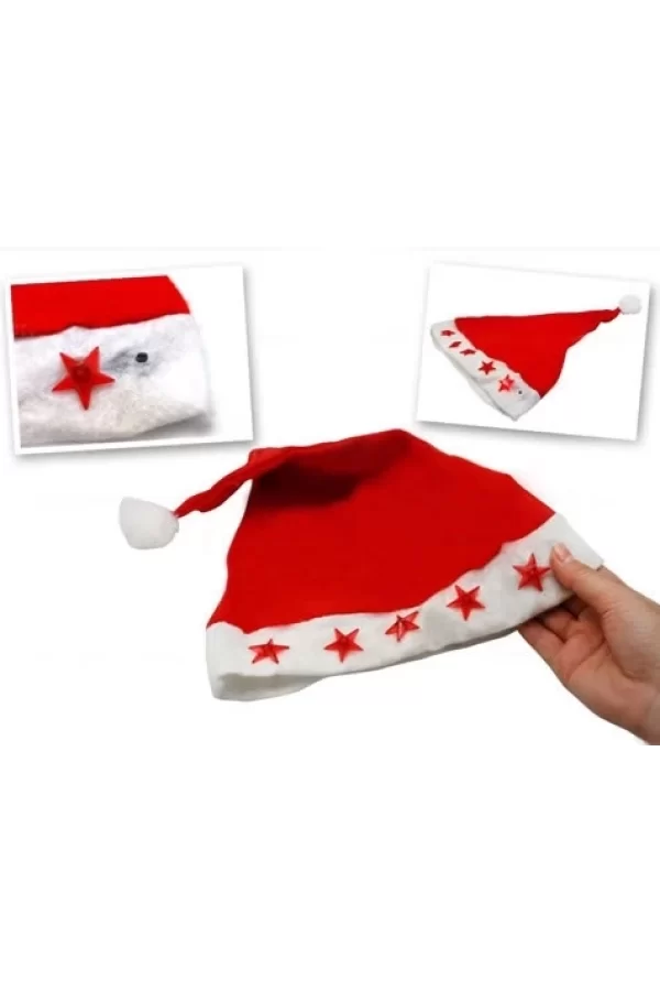 Yılbaşı Özel Işıklı Noel Baba Şapkası