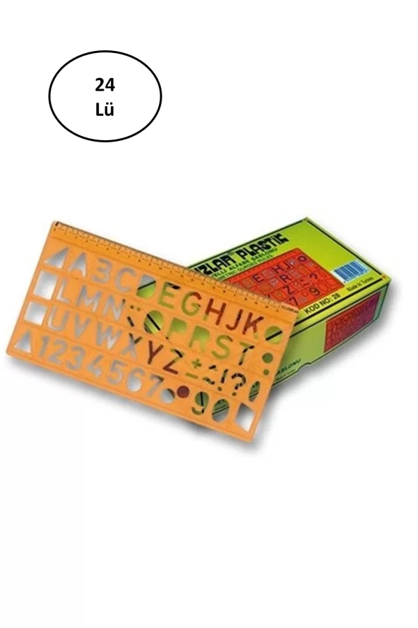 Yıldızlar Harf Şablonu 22 Cm 24lü