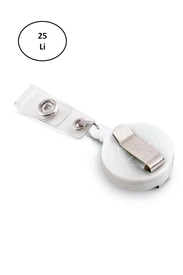 Yoyo Plastik 3532- Yuvarlak-32Mm-Kancali-Klipsli-Beyaz 25li