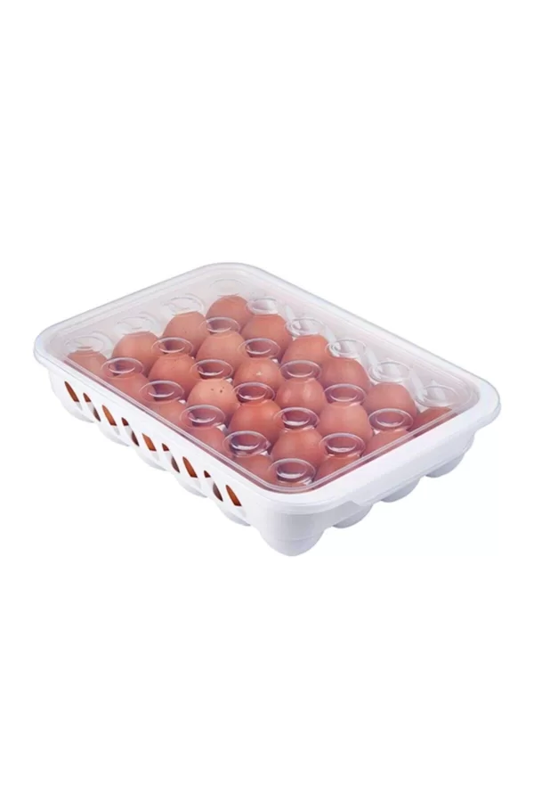 Yumurta Kapalı Saklama Kabı 24lü Beyaz