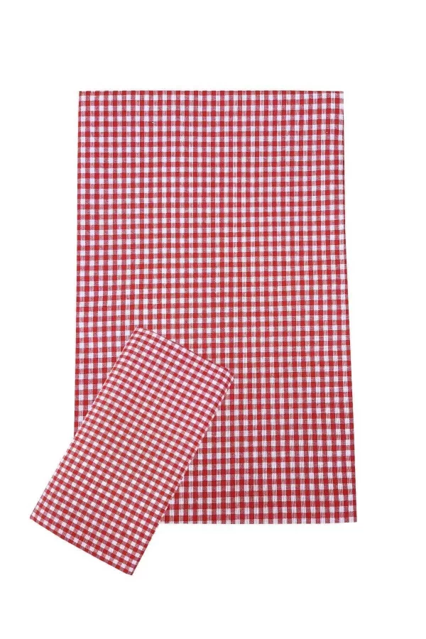 Zefir Desen Sofra Bezi Masa Örtüsü 170 x 170 Cm Kırmızı