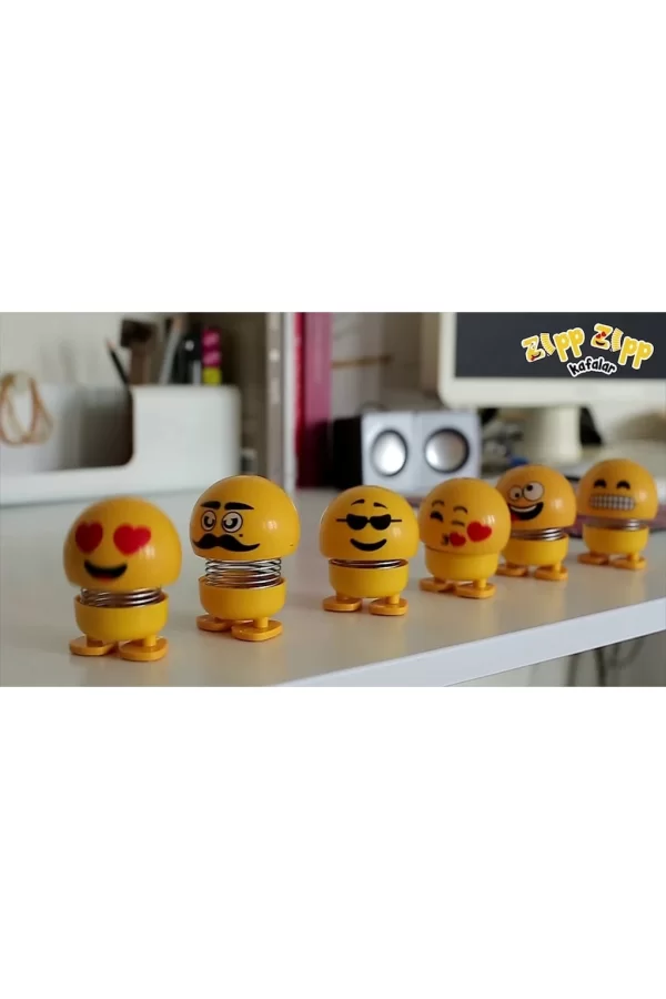 Zıp Zıp Kafalar Sevimli Kafa Sallayan Emojiler Çılgın Kafalar