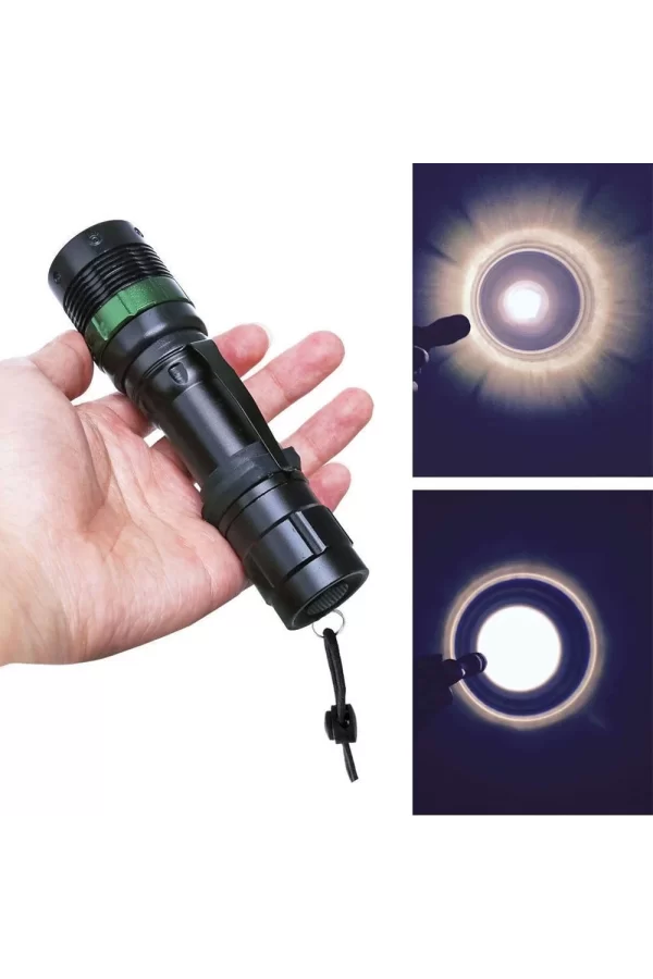 Zoomlu Oto Şarjlı El Feneri  Wt-012