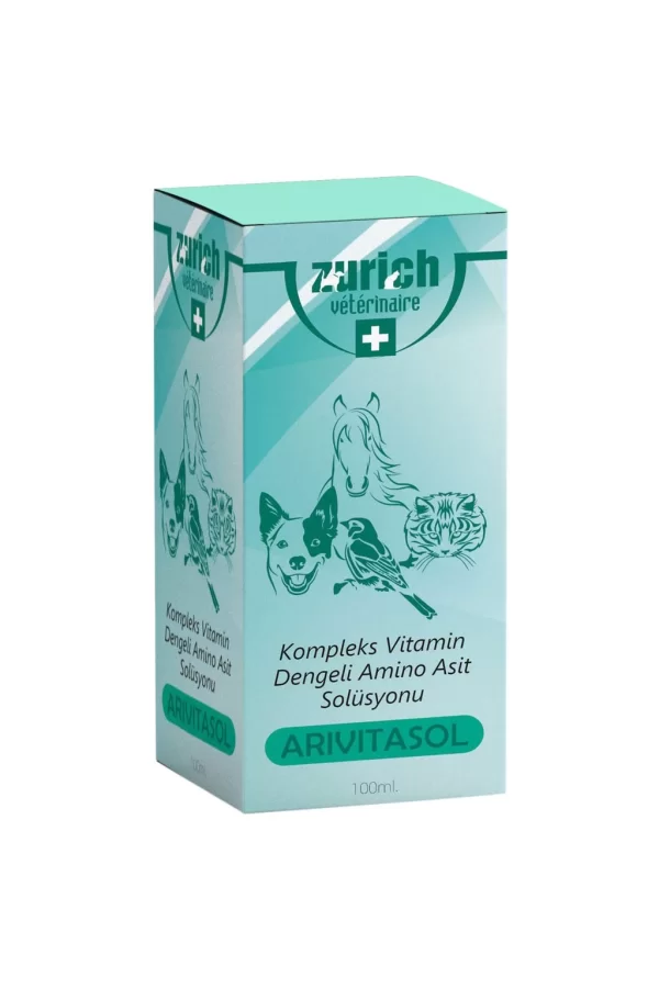 Zurich Arivitasol Evcil Hayvanlar İçin Kompleks Vitamin Ve Dengeli Aminoasit Solüsyonu 100 ml