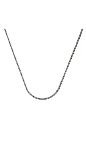 ​Gümüş 2 mm Tilki Kuyruğu 55 Cm Zincir