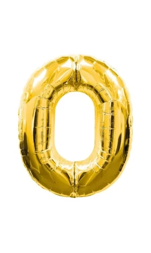 0 Rakamlı Folyo Balon Gold Renk  40 İnç