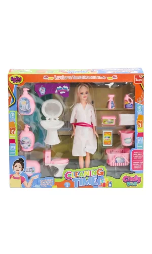 02452 Cindy Doll Bebek Lavabo Ve Temizlik Seti  -oydaş Oyuncak