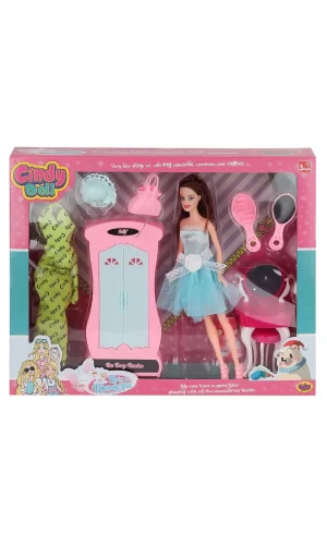 02453 Cindy Doll Dolaplı Makyaj Masalı Bebek -oydaş Oyuncak