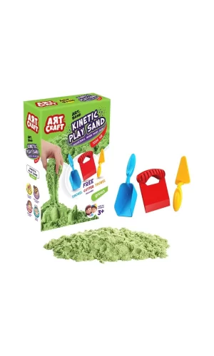 03692 Aksesuarlı Yeşil Kinetik Oyun Kumu 1000 Gr