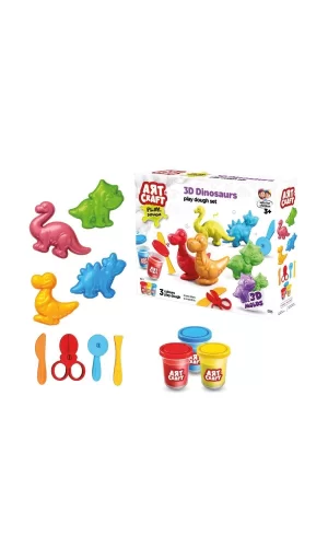 03995 Art Craft 3d Dinozorlar Hamur Set 168 Gr -fentoys