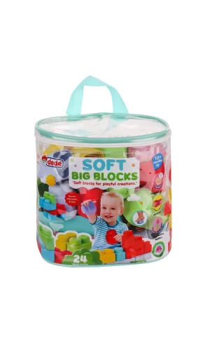 04008 Yumuşak Big Bloklar Çanta 24 Parça -fentoys