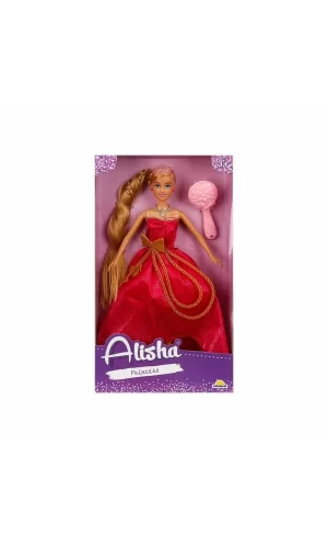 0835 Sun-rst-sıs-mnk Alisha Prenses Uzun Saçlı Aksesuarlı Bebek Set 29 Cm 3renk -sunman