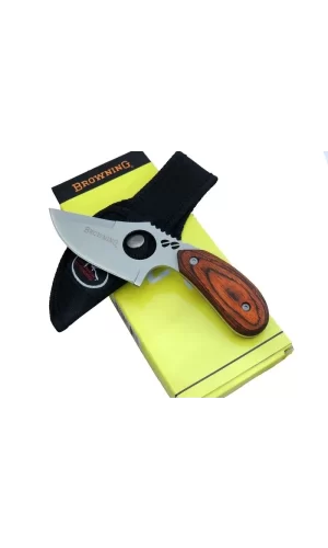 087 Yüzme Kamp Bıçak 16 Cm - Ahşap Sap, Özel Kılıflı