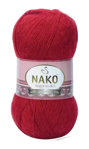 1 Adet Angora Lüks El Örgü İpi Koyu Kırmızı 1175