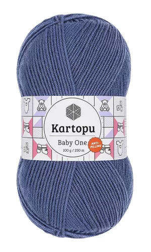 1 Adet Baby One Tüylenmeyen El Örgü İpi Yünü Koyu Mavi K1533