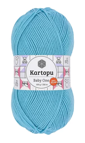 1 Adet Baby One Tüylenmeyen El Örgü İpi Yünü Turkuaz K576