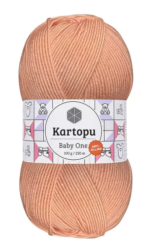 1 Adet Baby One Tüylenmeyen El Örgü İpi Yünü Yavruağzı K253
