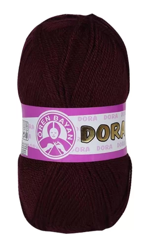 1 Adet Dora El Örgü İpi Yünü 100 gr 035 Bordo