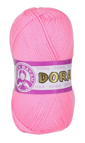 1 Adet Dora El Örgü İpi Yünü 100 gr 040 Şeker Pembe