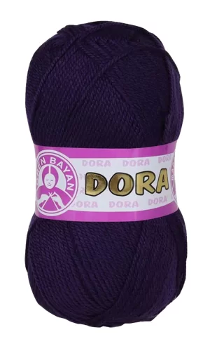 1 Adet Dora El Örgü İpi Yünü 100 gr 060 Koyu Mor