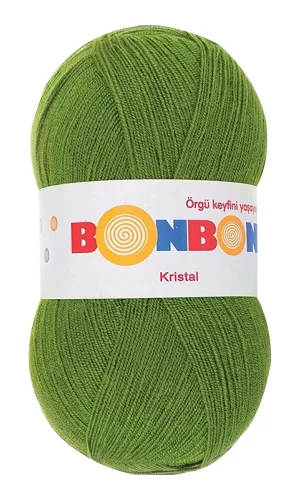 1 Adet Kristal El Örgü Lif İpi Çam Yeşili 98235