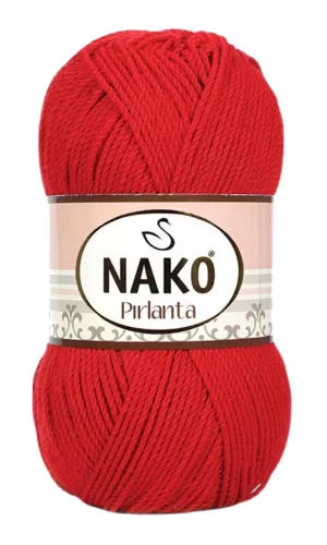 1 Adet Pırlanta Amigurumi El Örgü İpi Yünü Gelincik Kırmızı 6741