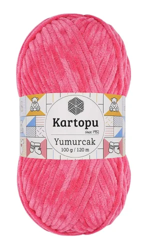 1 Adet Yumurcak Kadife El Örgü İpi Pembe K798