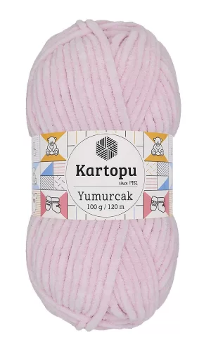 1 Adet Yumurcak Kadife El Örgü İpi Toz Pembe K1562