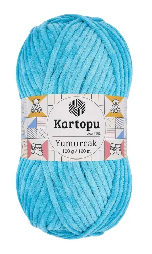 1 Adet Yumurcak Kadife El Örgü İpi Turkuaz K515