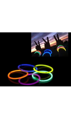 10 Adet Glow Stick Bracelet Fosforlu Kırılan Çubuk Bileklik