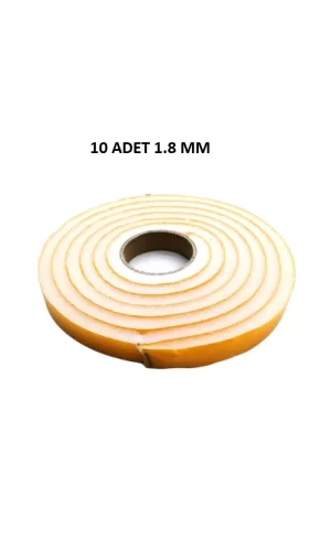 10 Adet Kapı Pencere Isı Yalıtım Süngeri Yapışkanlı Pencere Rüzgar Bandı 18mm X 2,5 Mt